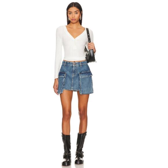 Free People x Revolve Coffee Chat Top in Sugar Swizzle NWT Size Medium - Picture 4 of 4